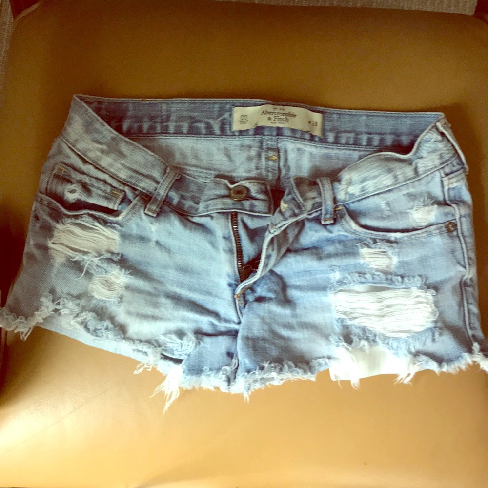 Favorite. Shorts. Ever. Distressed A&F jean cutoff